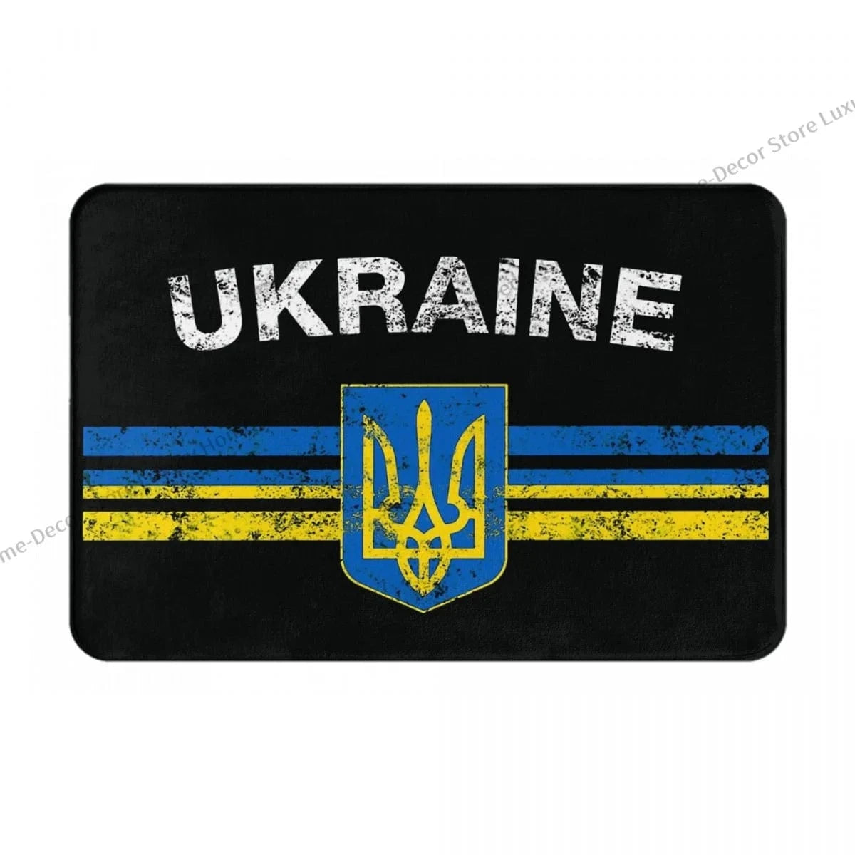 Ukrainian Flag Doormat ( Black color will look cleaner)
