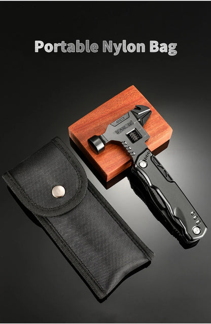 Multitool hammer with nylon belt sheath