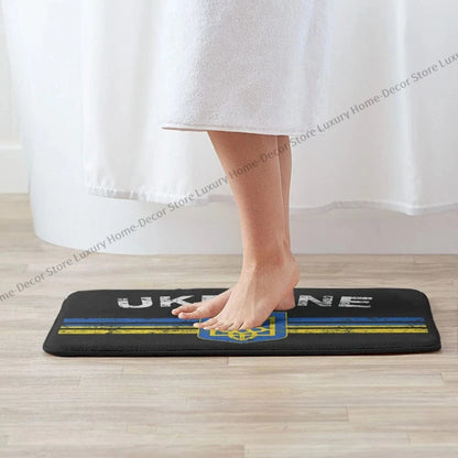 Ukrainian Flag Doormat ( Black color will look cleaner)