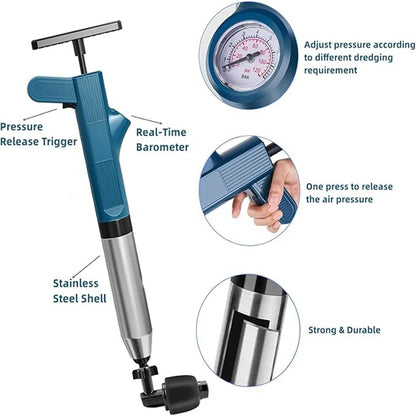 Pneumatic Toilet Plunger & Drain Unclogger