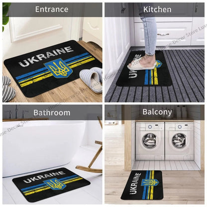 Ukrainian Flag Doormat ( Black color will look cleaner)