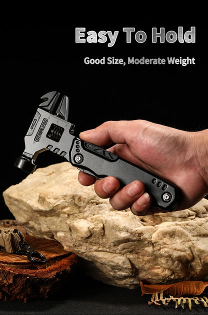 Multitool hammer held comfortably in one hand