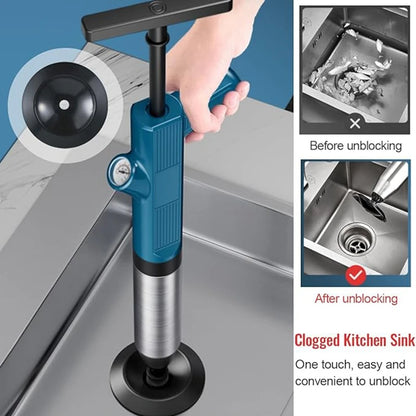 Pneumatic Toilet Plunger & Drain Unclogger