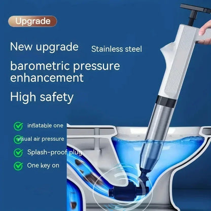 Pneumatic Toilet Plunger & Drain Unclogger