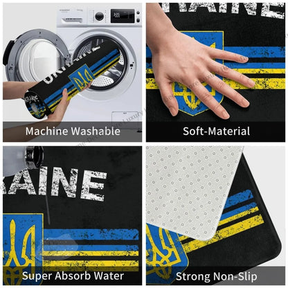 Ukrainian Flag Doormat ( Black color will look cleaner)