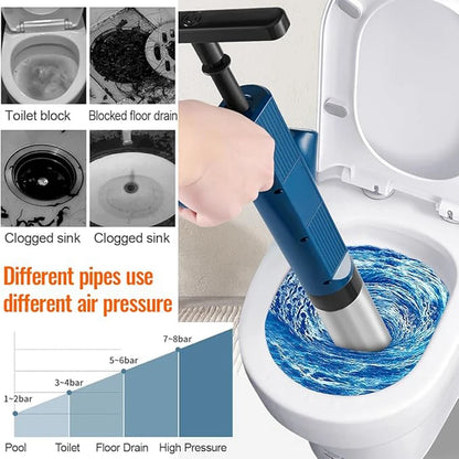 Pneumatic Toilet Plunger & Drain Unclogger